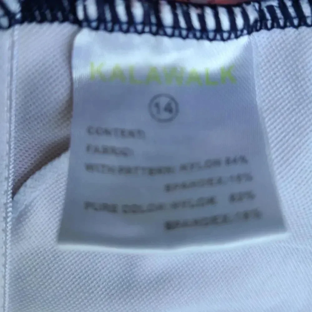 Kalawalk Girls Floral Pattern Swim One Piece size 14